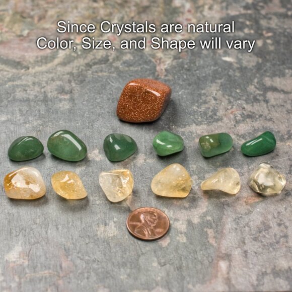 Attract Abundance Mini Crystal Grid Set - Your choice of Wood Grid Board - Picture 2 of 6